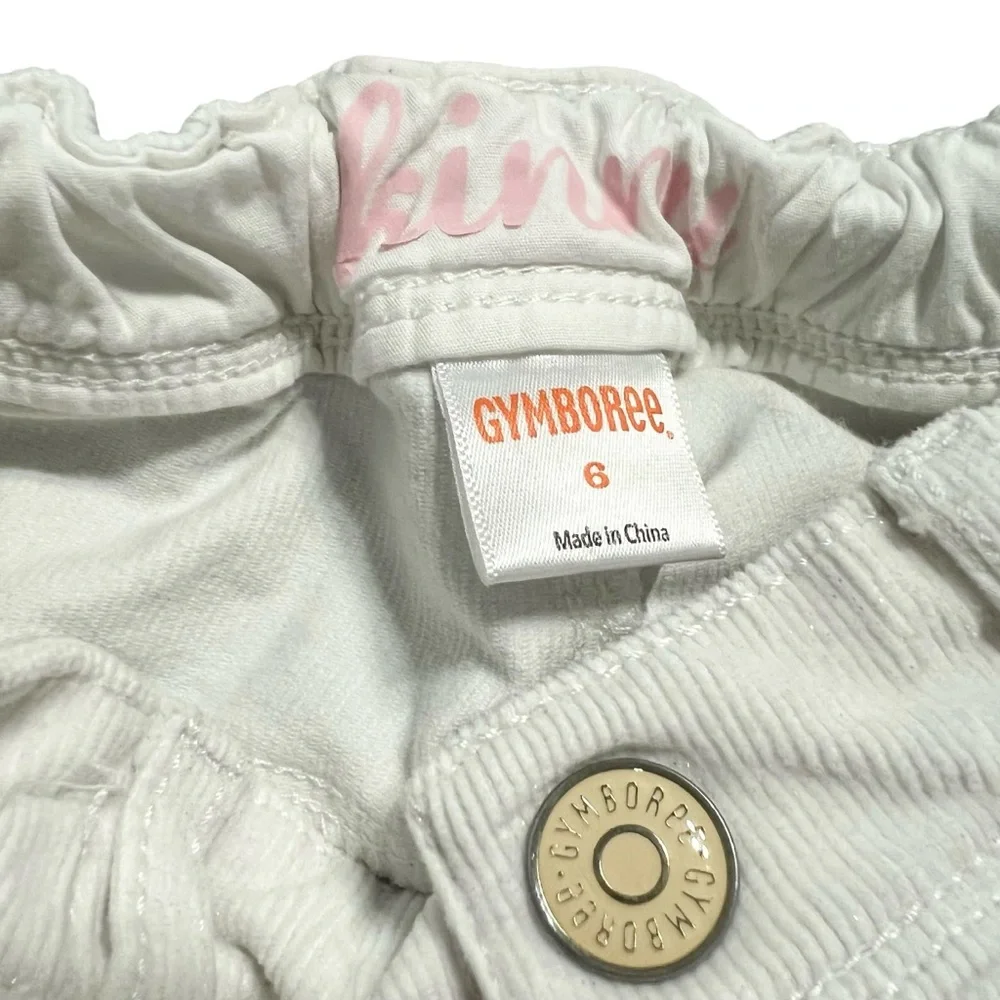 Gymboree 6Y White Corduroy Pants